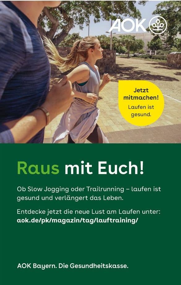 AOK Bayern Anzeige — Laufen 2025