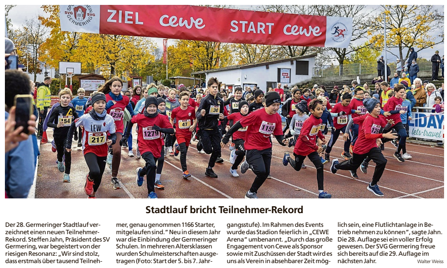 Stadtlauf bricht Teilnehmer-Rekord